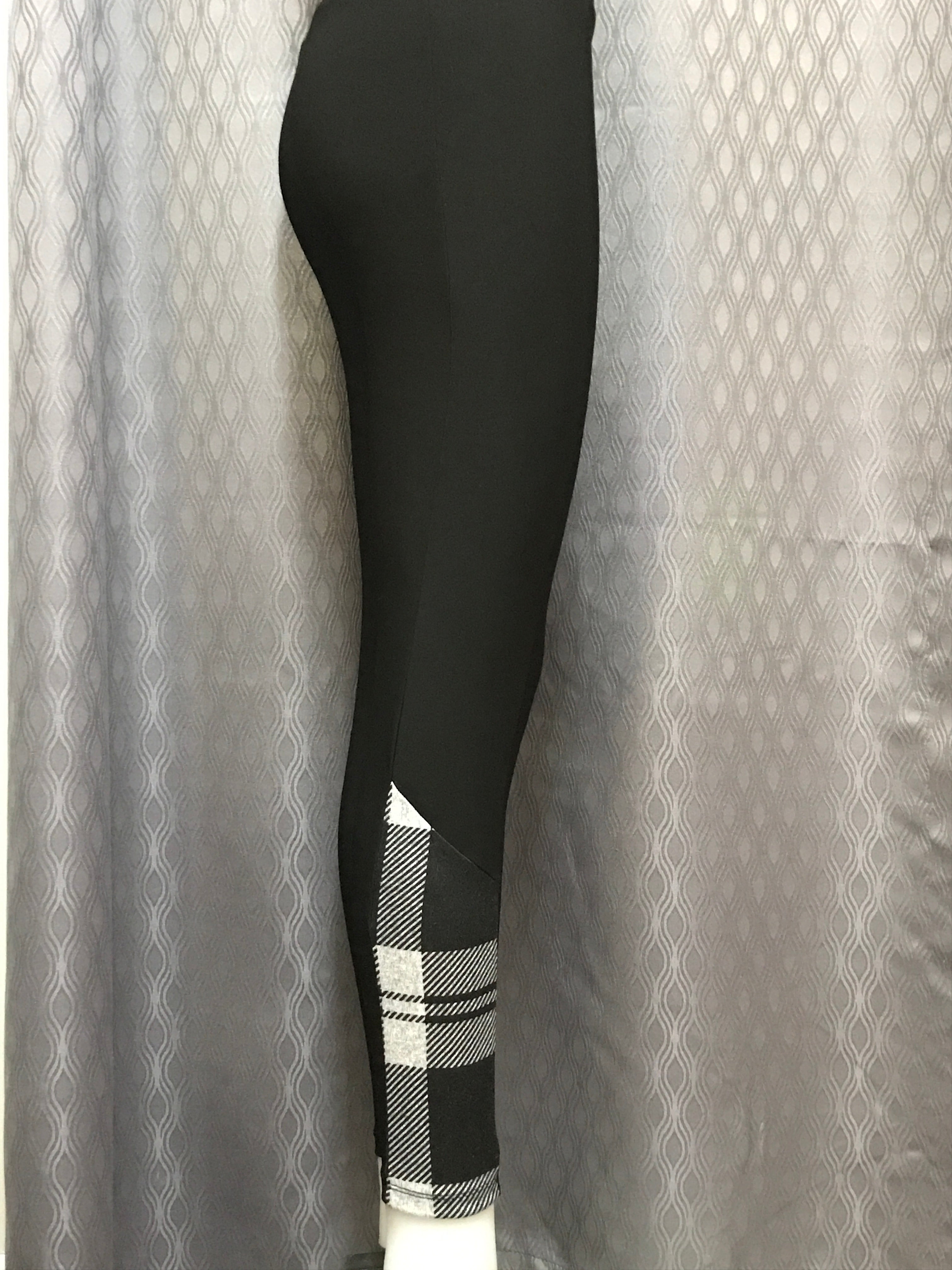 Leggings Carreaux Gris La De Coupe