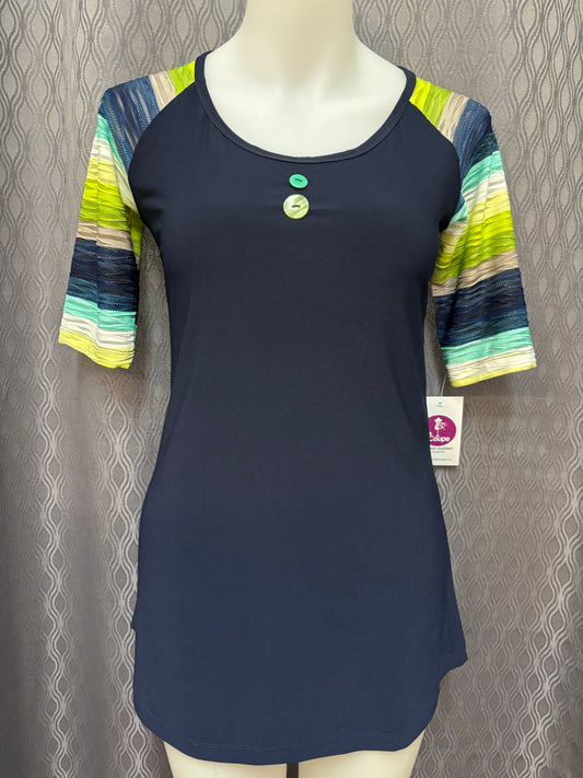 Chandail raglan vagues limes