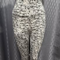 Leggings gris fleurs
