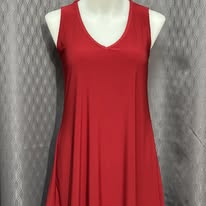 Tunique évasée rouge